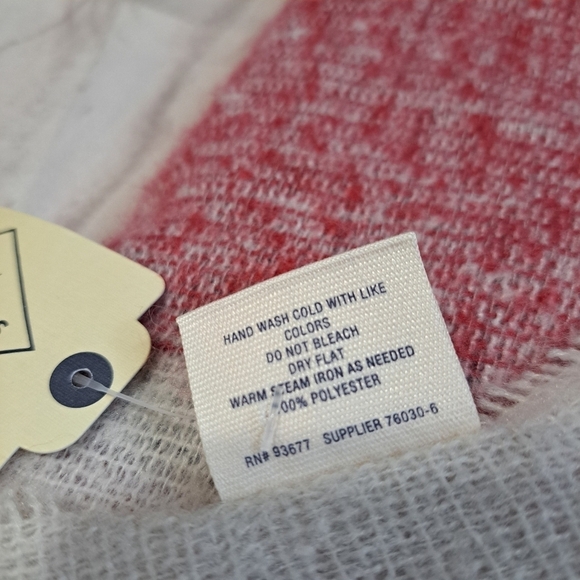 St Johns Bay Knit Blanket Stripe Scarf With Fringe - Picture 3 of 4